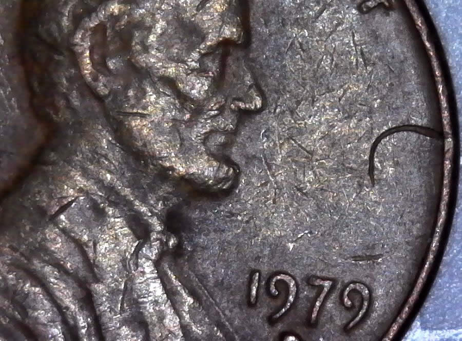 1979-D-Lincoln-Cent-Struck-Through-Maybe-Wire?-Thoughts?